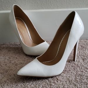 White stiletto heels Shoe Republic LA